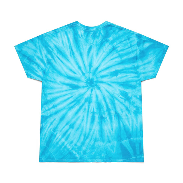 Turquoise tie-dye T-shirt back, plain without graphic