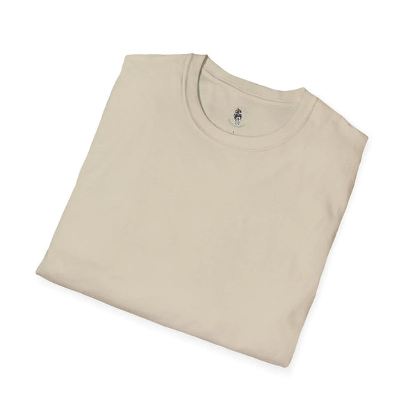 Sand beige heavy cotton T-shirt with small chest logo