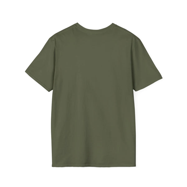 Sage green plain crewneck tee with no visible front graphic