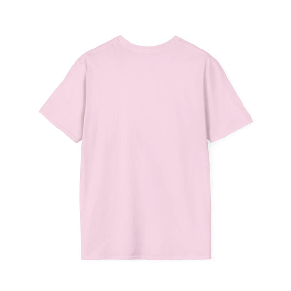 Light pink crew neck T-shirt, short sleeves