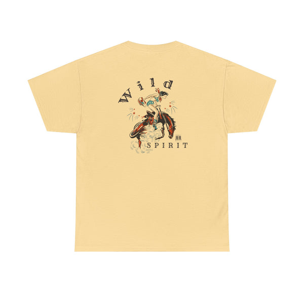 "Wild Spirit" - Double R Western's ™ - Heavy Cotton Tee - Back Graphic Design