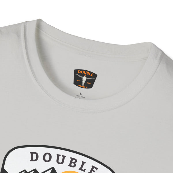 White western wear T-shirt, crew neck with small Double R Western label at neckline