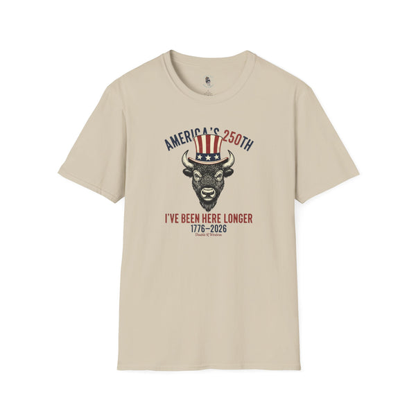 America’s 250th Bison Uncle Sam Western Graphic T-Shirt in Sand