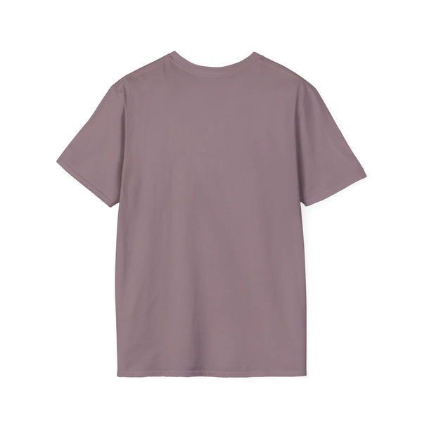 Purple crew-neck T-shirt with short sleeves, plain front