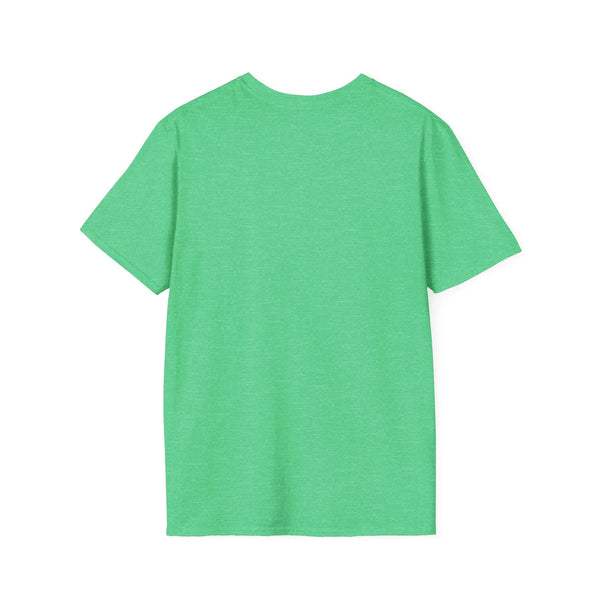 Green T-shirt with no front graphic, crew neck design