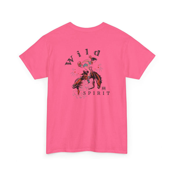 "Wild Spirit" - Double R Western's ™ - Heavy Cotton Tee - Back Graphic Design