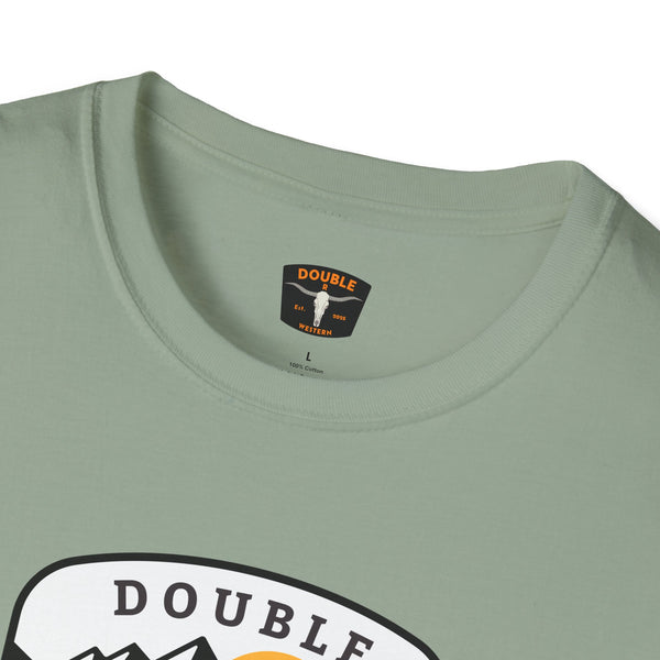 Crew-neck T-shirt collar with Double R western label inside neckline