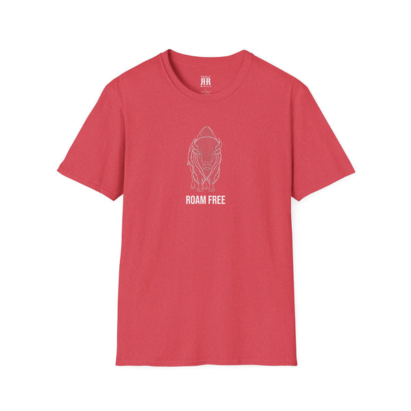 Spirit Line “Roam Free” White Bison Tee – Western Wear TShirt - Hot Off The Trail