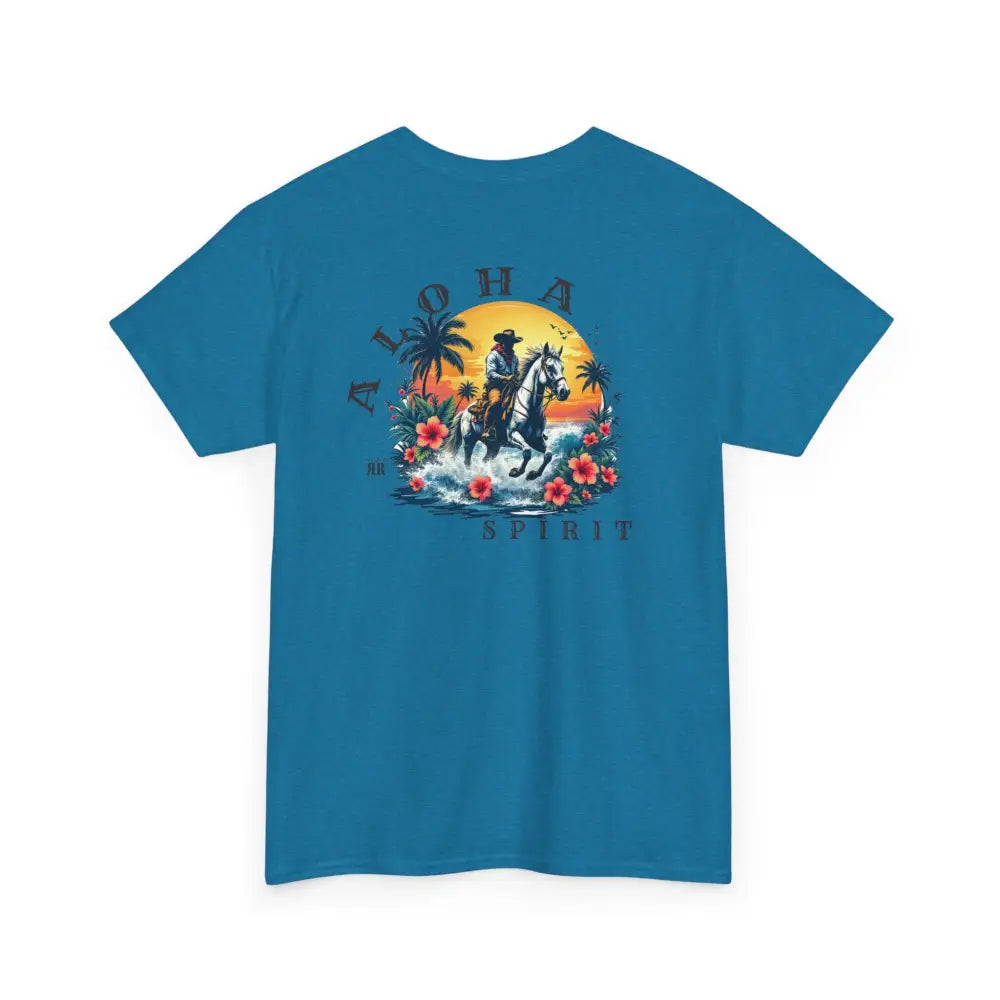’Aloha Spirit’ Double R Western’s™ Heavy Cotton Tee Back Graphic Design T Shirt