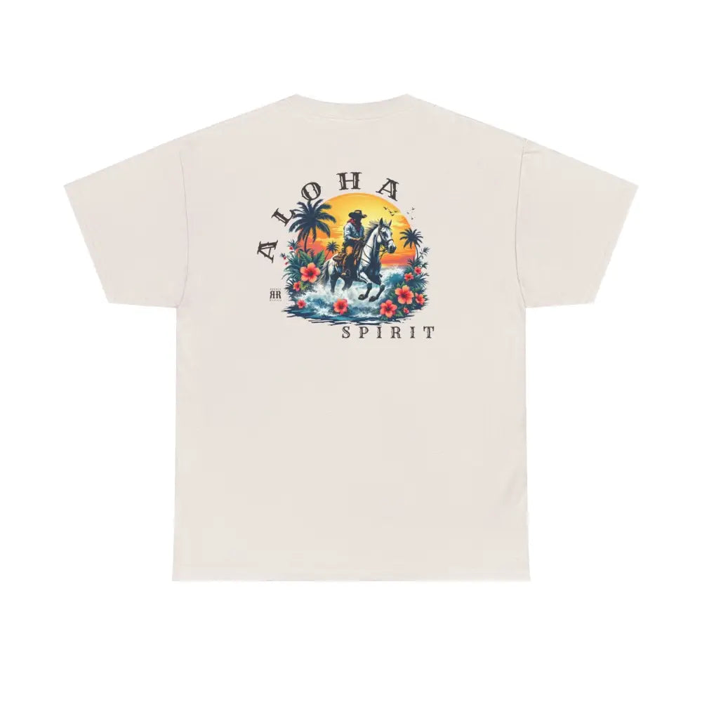 ’Aloha Spirit’ Double R Western’s™ Heavy Cotton Tee Back Graphic Design T Shirt