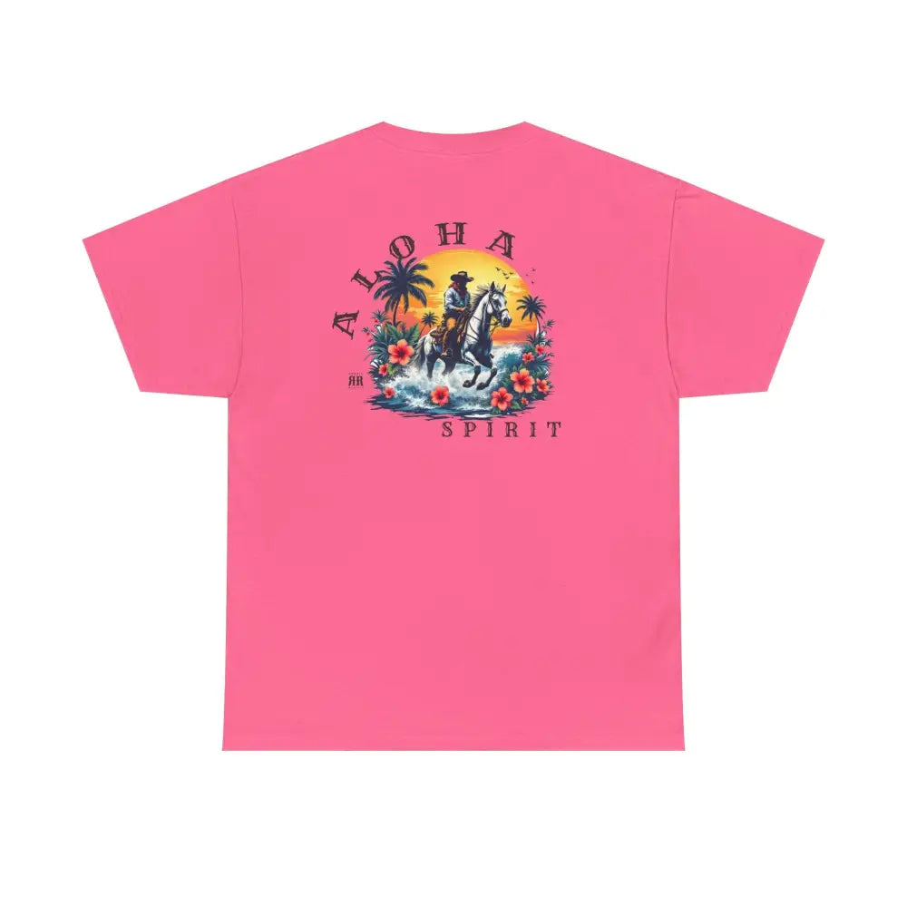 ’Aloha Spirit’ Double R Western’s™ Heavy Cotton Tee Back Graphic Design T Shirt