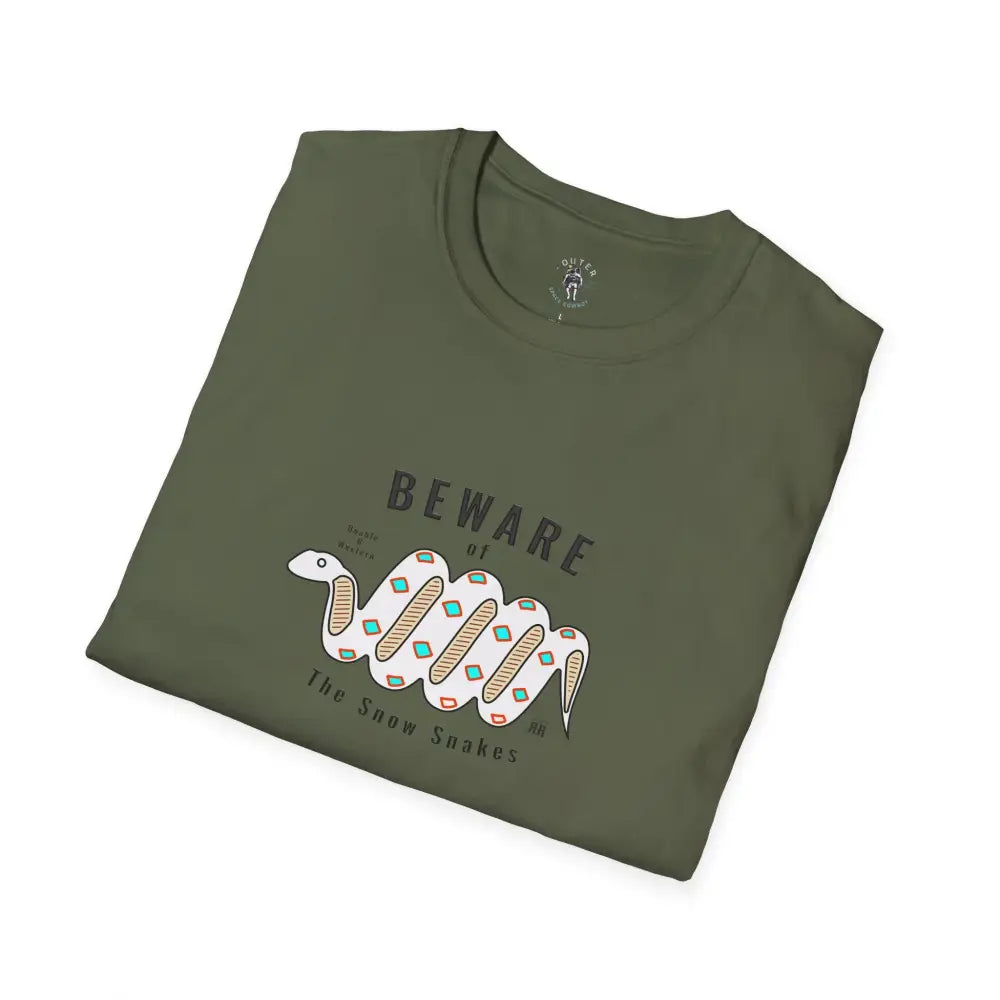 ’Beware of the Snow Snake’ - Double R Western’s - Softstyle T-Shirt - T-Shirt