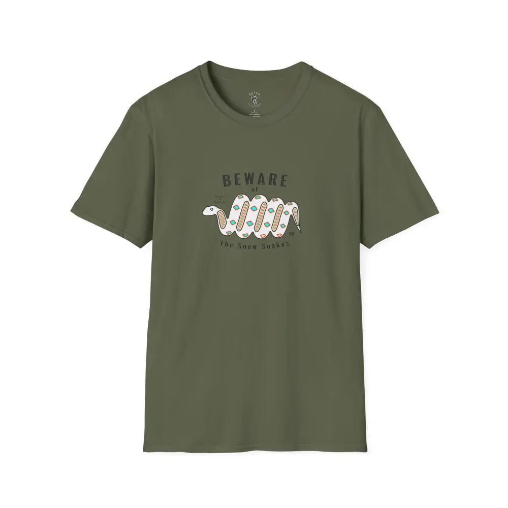 ’Beware of the Snow Snake’ - Double R Western’s - Softstyle T-Shirt - S / Military Green - T-Shirt