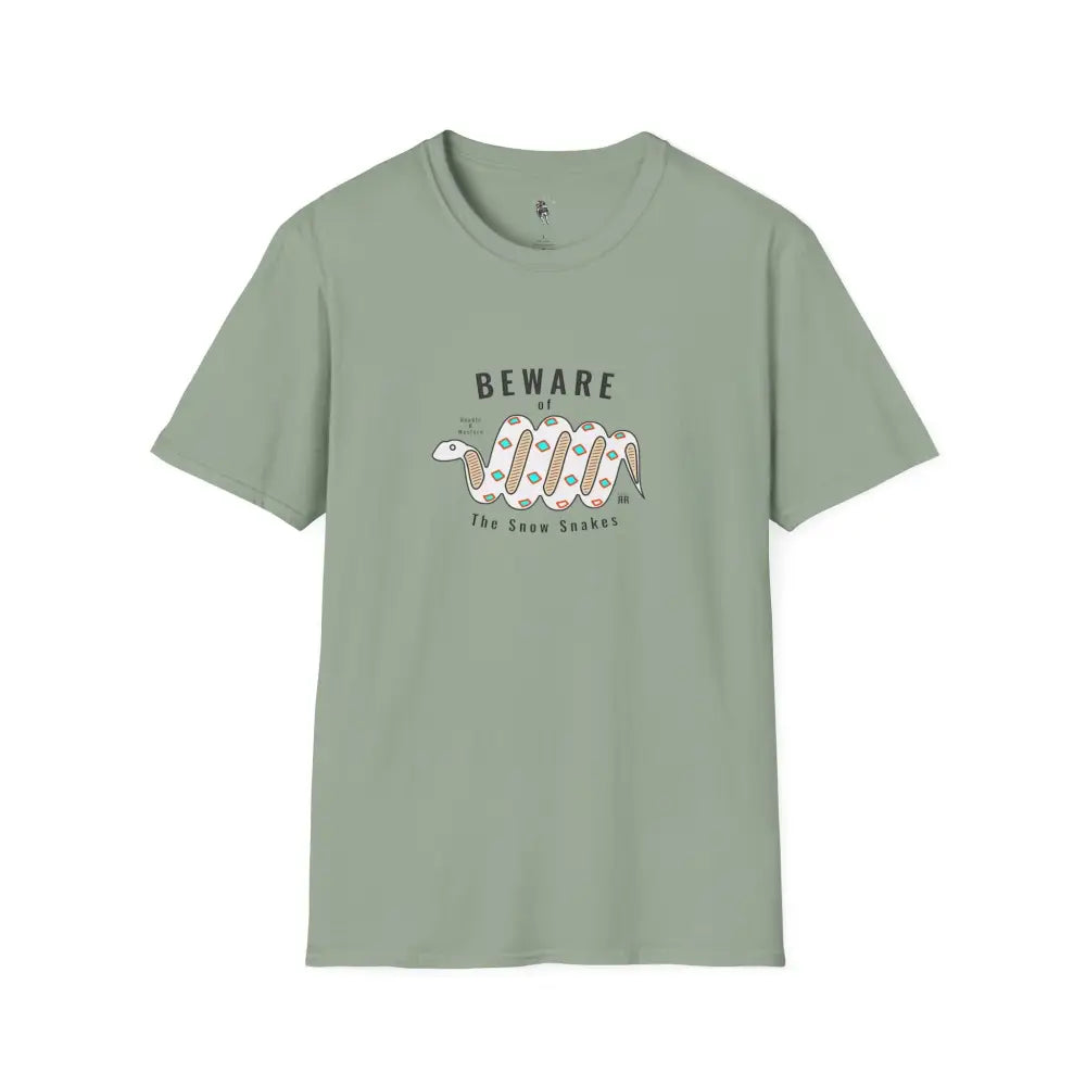 ’Beware of the Snow Snake’ - Double R Western’s - Softstyle T-Shirt - S / Sage - T-Shirt