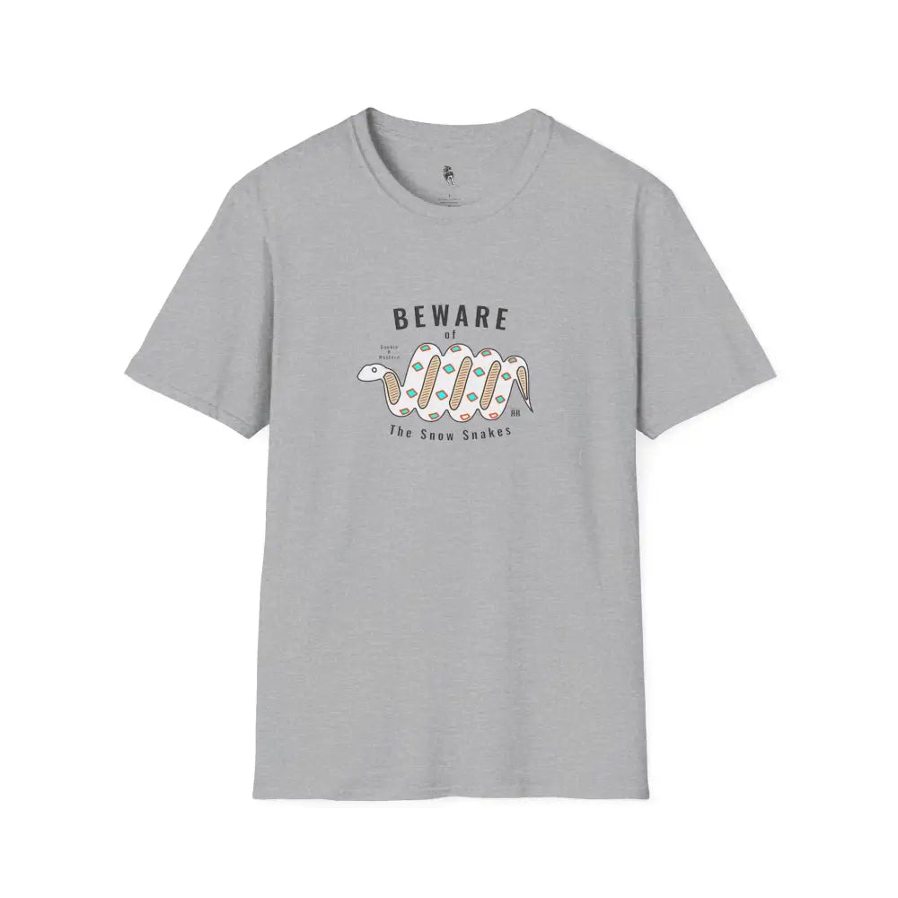 ’Beware of the Snow Snake’ - Double R Western’s - Softstyle T-Shirt - S / Sport Grey - T-Shirt