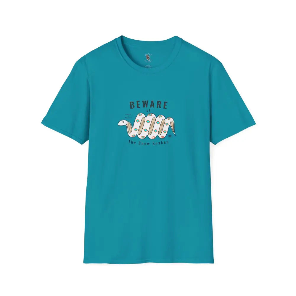 ’Beware of the Snow Snake’ - Double R Western’s - Softstyle T-Shirt - S / Tropical Blue - T-Shirt