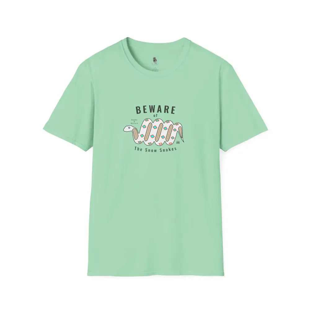 ’Beware of the Snow Snake’ - Double R Western’s - Softstyle T-Shirt - S / Mint Green - T-Shirt