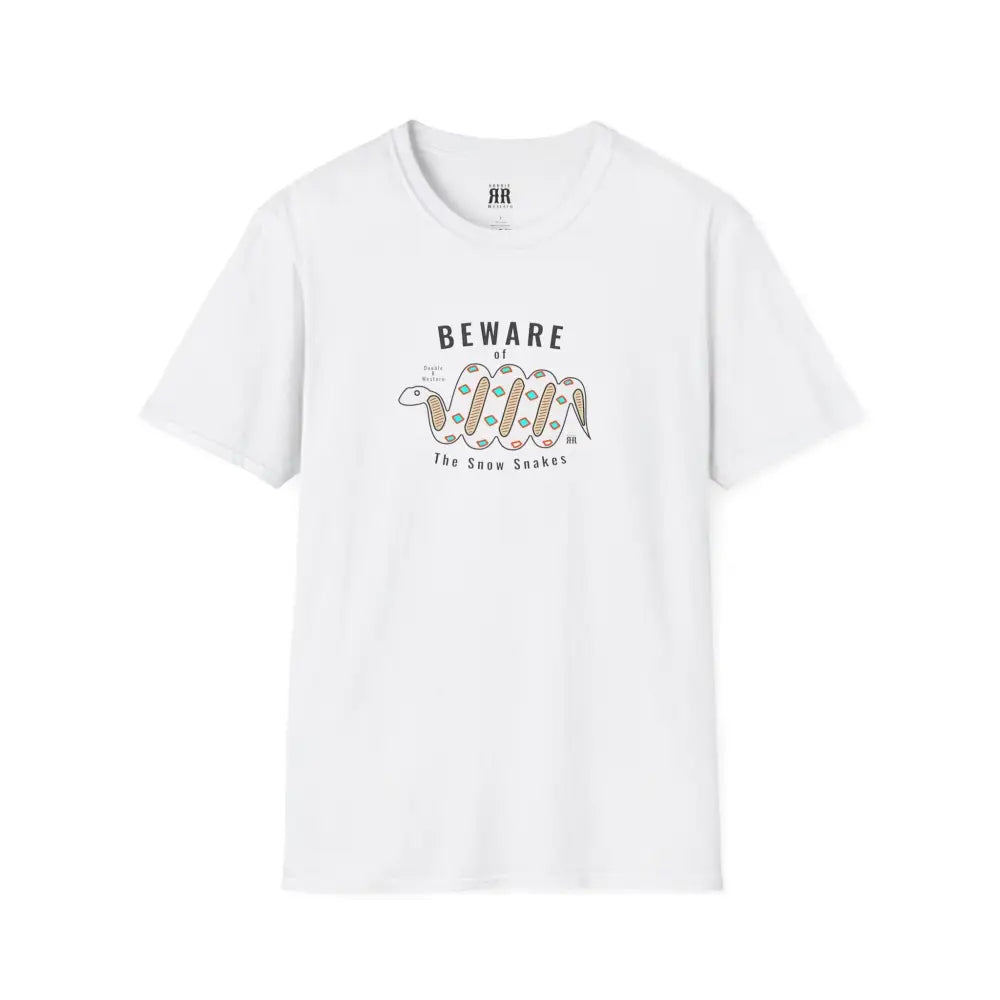 ’Beware of the Snow Snake’ Double R Western’s Softstyle T Shirt XS / White T Shirt