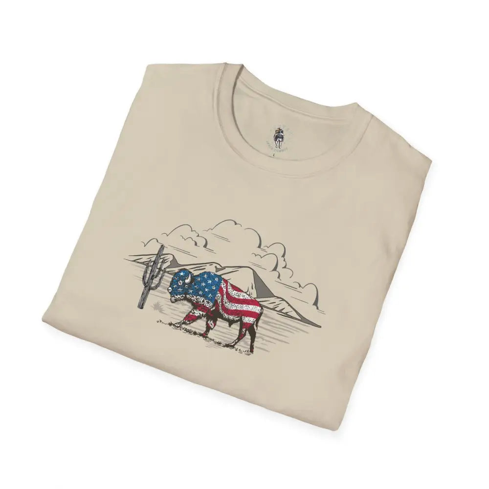 ’Bison Americana’ Double R Western’s™ Basic T Shirt T Shirt