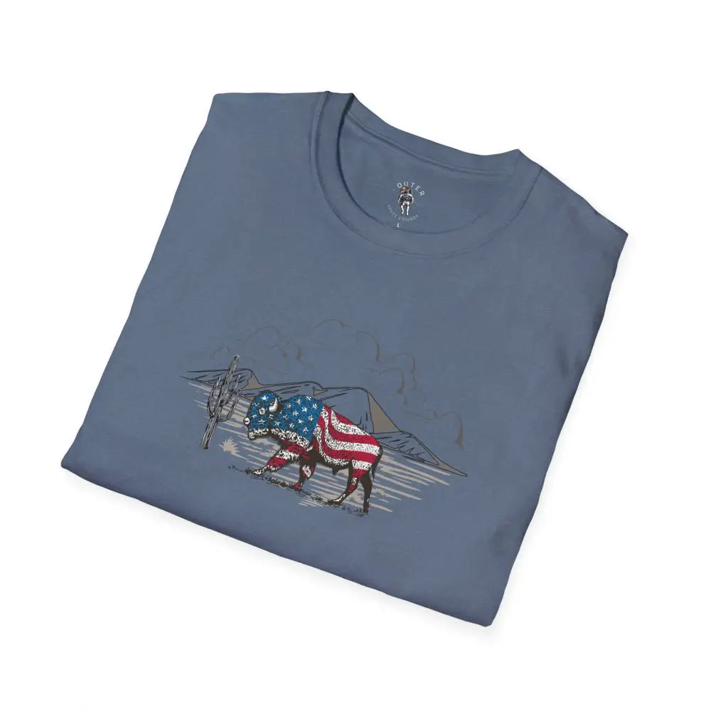 ’Bison Americana’ Double R Western’s™ Basic T Shirt T Shirt