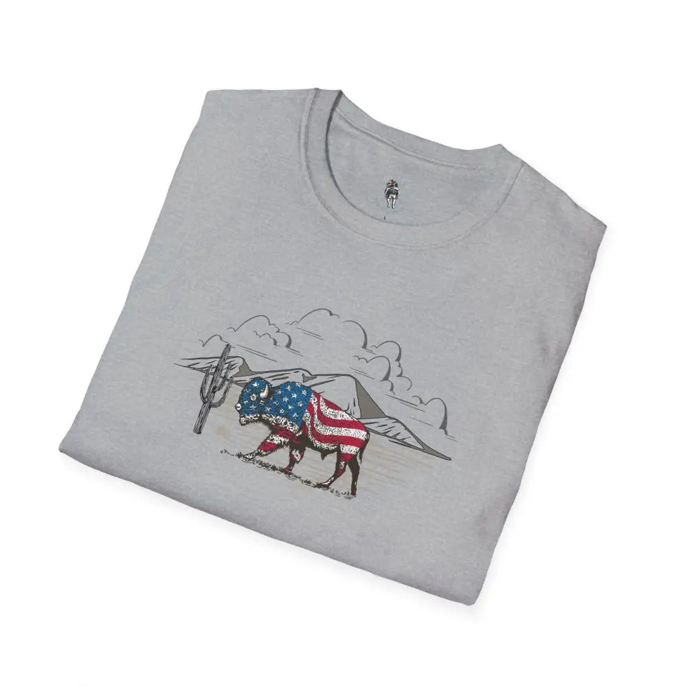 ’Bison Americana’ Double R Western’s™ Basic T Shirt T Shirt