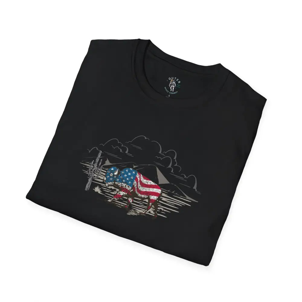 ’Bison Americana’ Double R Western’s™ Basic T Shirt T Shirt