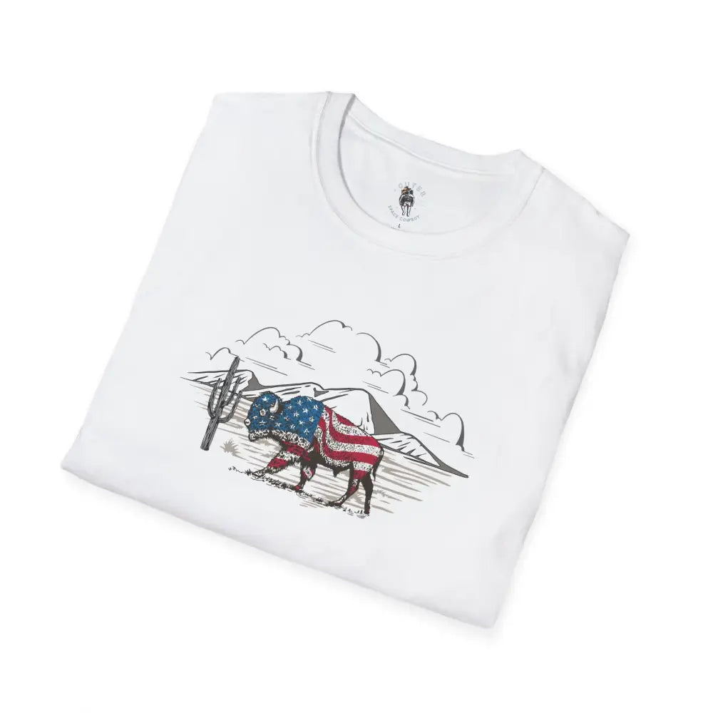 ’Bison Americana’ Double R Western’s™ Basic T Shirt T Shirt