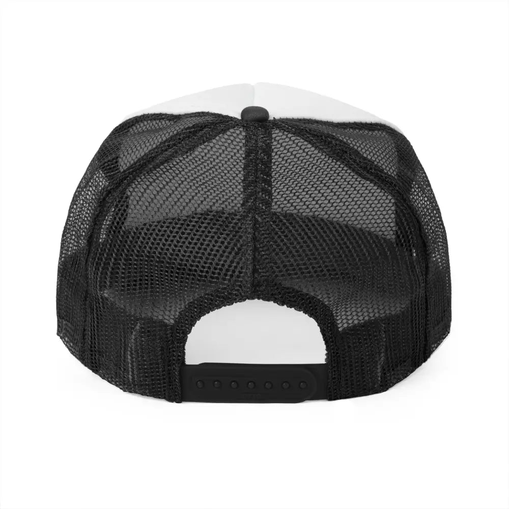 Bison Strong Midnight Edition Trucker Hat – Neon Western Bison Cap (Black Royal Red/White/Blue) | Double R Western™ Hats