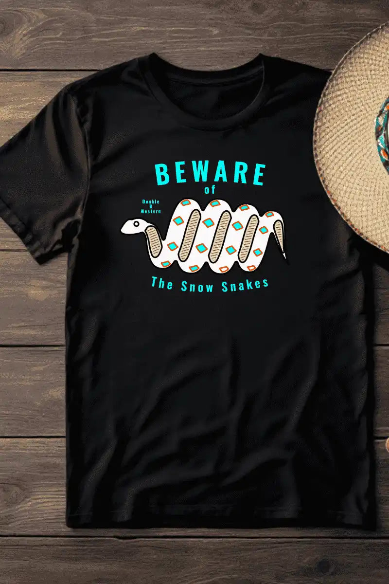Vibrant western-themed graphic with “Fresh Color” headline and a button labeled “Snakes,” showcasing Double R Western’s bold new apparel colors and styles