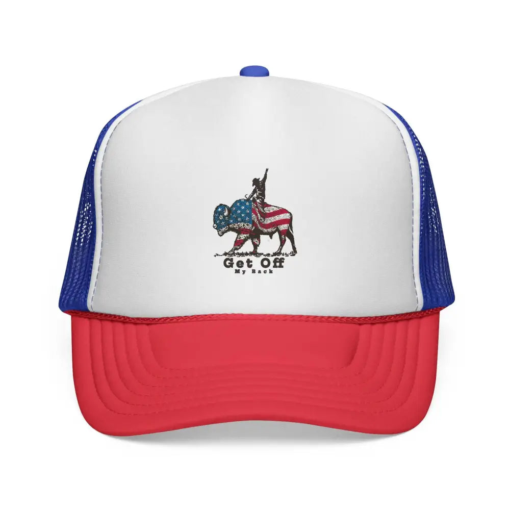 Buffalo Buckaroo™ Limited Edition Trucker Hat – Only 150 Available – Value Priced at $18.9 Blue/Red / One size Hats