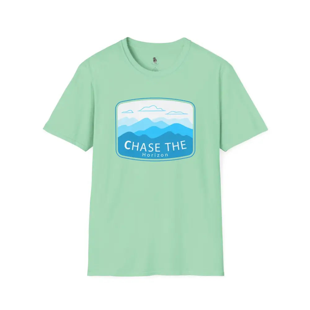 ’Chase the Horizon Find Your Freedom’ Double R Western’s™ Softstyle T Shirt S / Mint Green T Shirt