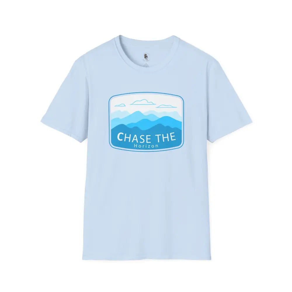 ’Chase the Horizon Find Your Freedom’ Double R Western’s™ Softstyle T Shirt S / Light Blue T Shirt