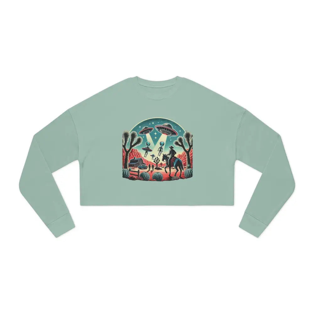 ’Cosmic Cowboy’ Double R Western’s Women’s Cropped Sweatshirt Sweatshirt