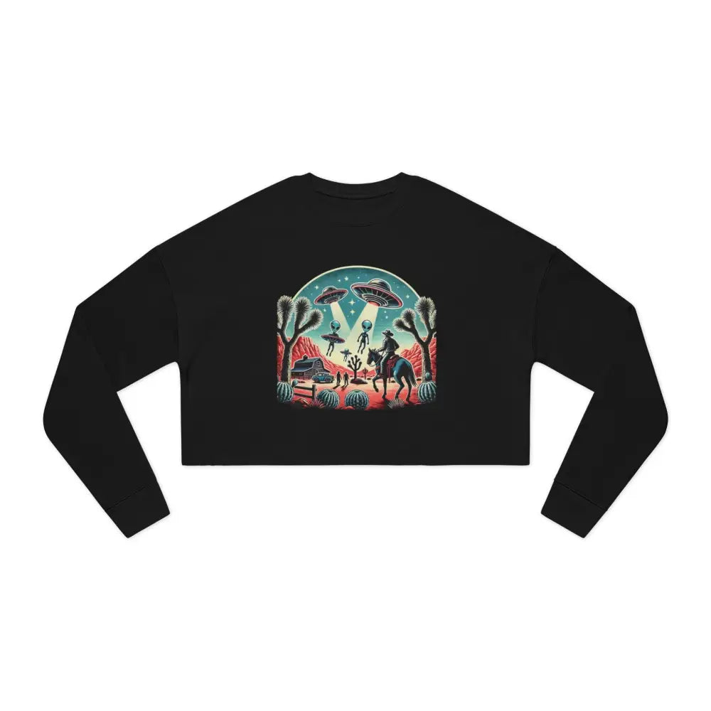’Cosmic Cowboy’ Double R Western’s Women’s Cropped Sweatshirt Sweatshirt