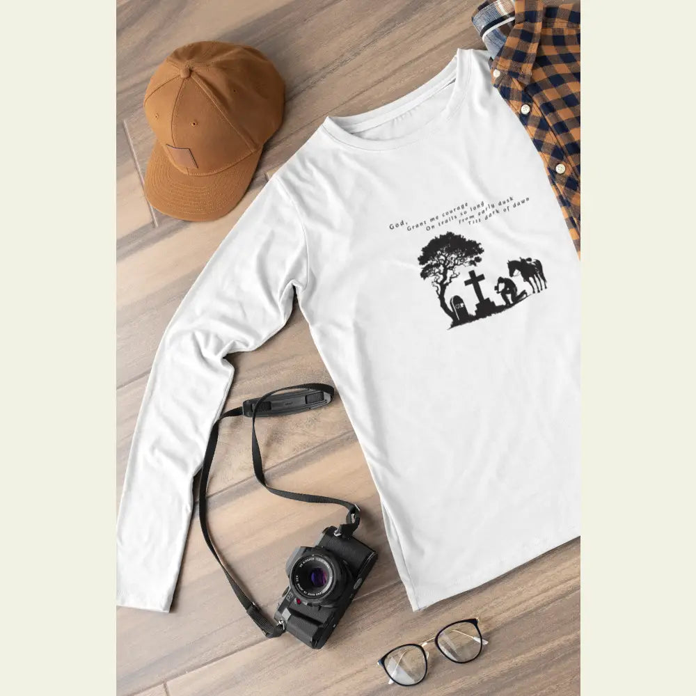 ’Courage at Dusk’ - Double R western’s - Long Sleeve Men’s T-Shirt - Long-sleeve