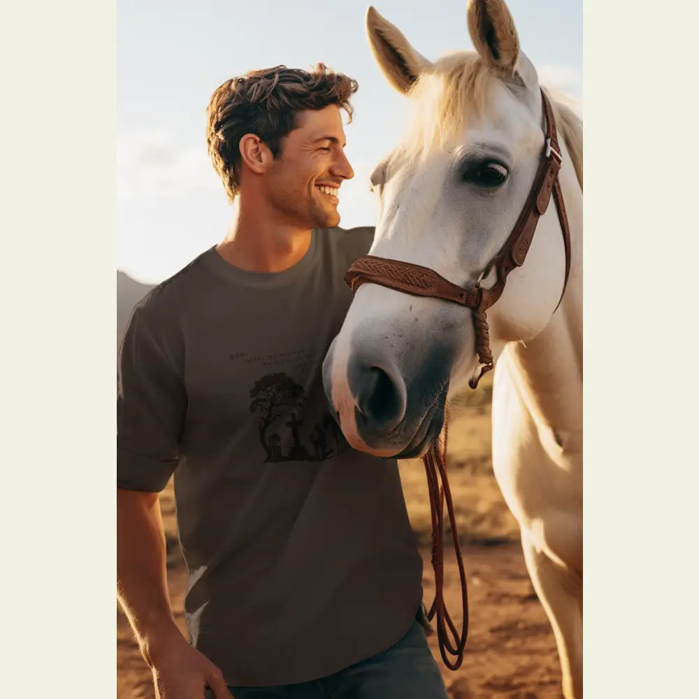 ’Courage at Dusk’ Double R western’s Long Sleeve Men’s T Shirt Long sleeve