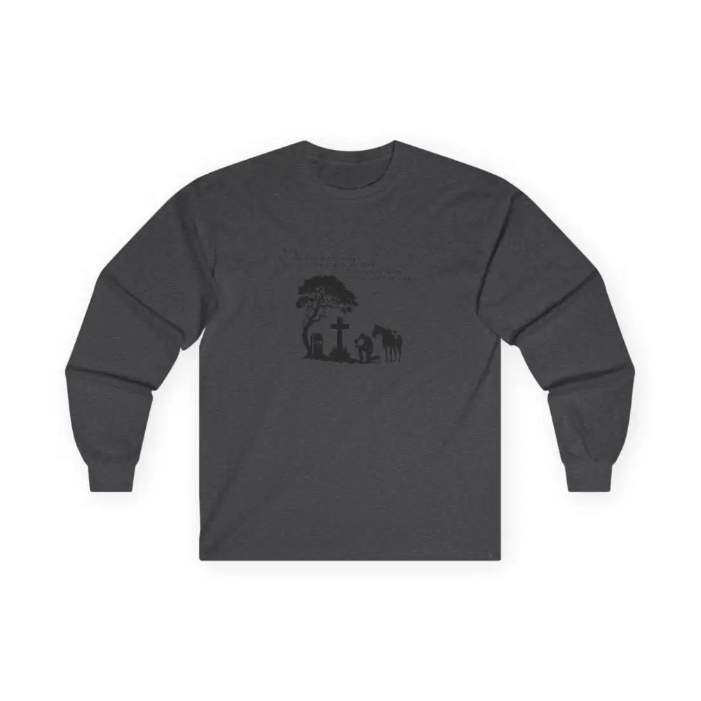 ’Courage at Dusk’ Double R western’s Long Sleeve Men’s T Shirt S / Dark Heather Long sleeve