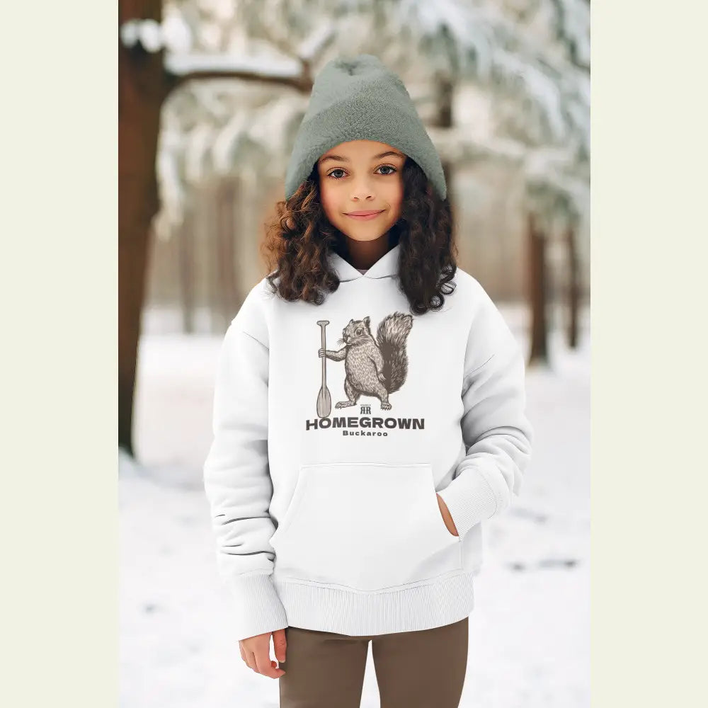 ’Critter Creek Squirrel’ - Double R Western Homegrown Buckaroo Series- Youth Heavy Blend Hooded Sweatshirt - Kids