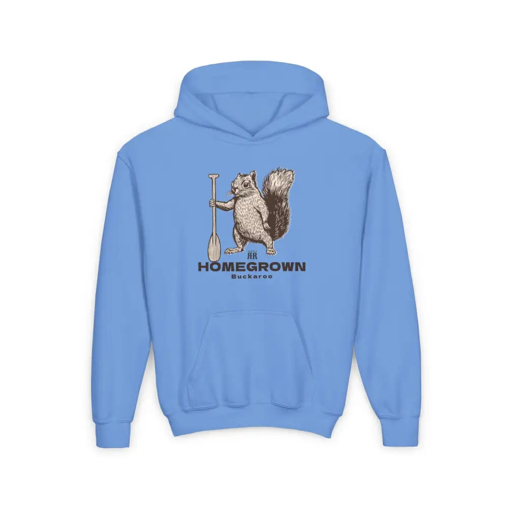 ’Critter Creek Squirrel’ - Double R Western Homegrown Buckaroo Series- Youth Heavy Blend Hooded Sweatshirt - S