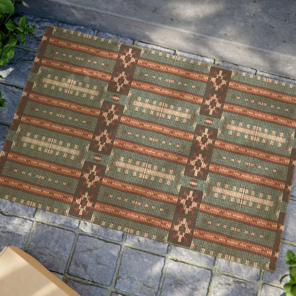 ’Cultural Embrace’ Double R western’s ™ Native American Inspired Design Doormat 24’’ x 16’’ Home Decor