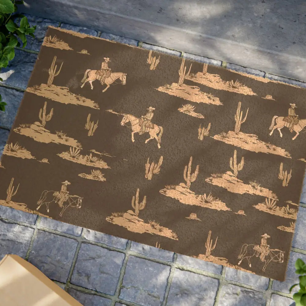’Desert Riders’ Double R Western Western Doormat 24’’ x 16’’ Home Decor