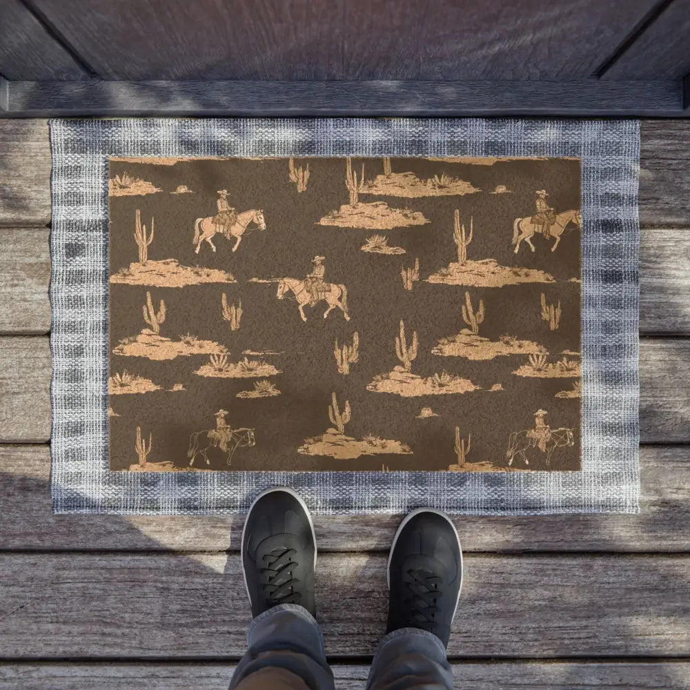 ’Desert Riders’ Double R Western Western Doormat 24’’ x 16’’ Home Decor