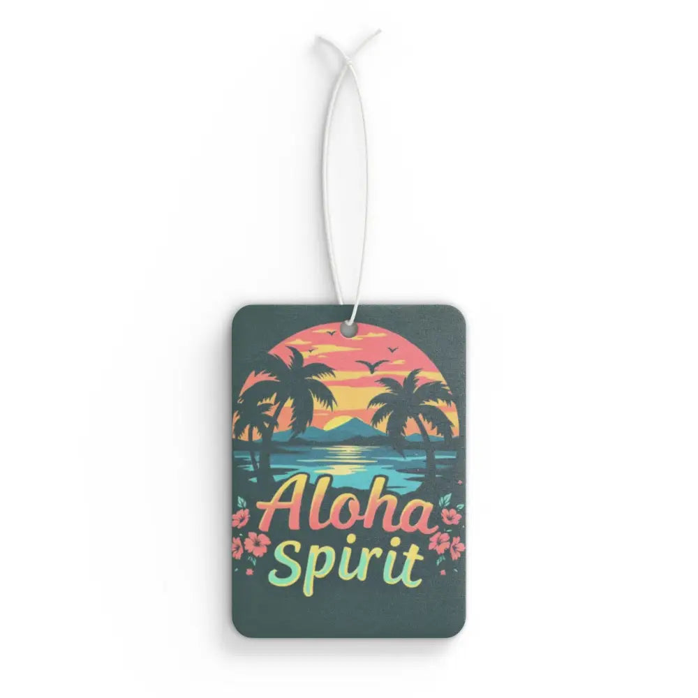 ’Double R Aloha Spirit’ - Double R western’s - Car Air Freshener - 2.75’’ × 4’’ / Rectangle / Black Ice - Accessories
