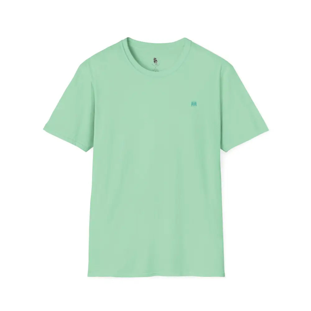 ’Double R Aloha Spirit’ men’s tee from Double R Western™ - Soft Style T-Shirt - S / Mint Green - T-Shirt