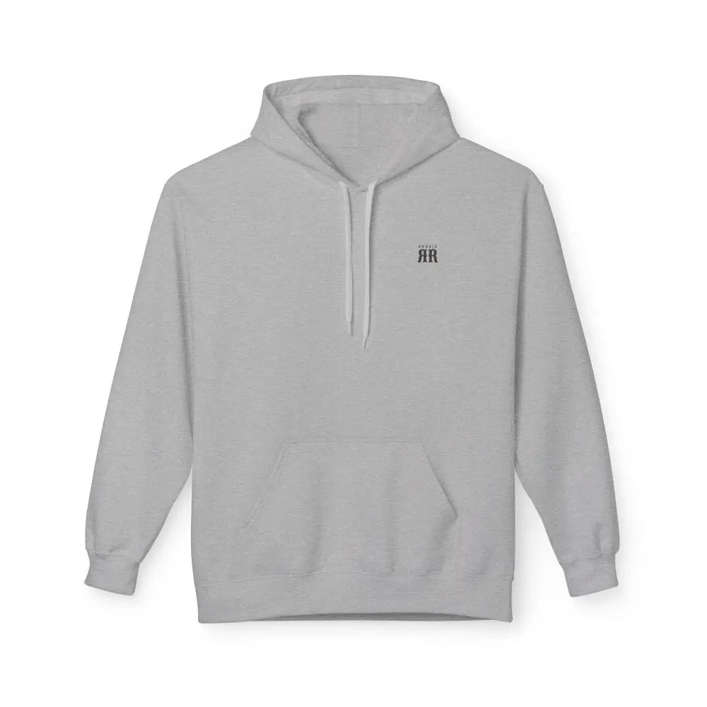 ’Double R Home Grown Strong’ Men’ Hooded Sweatshirt Back Graphic Design S / Sport Grey Hoodie