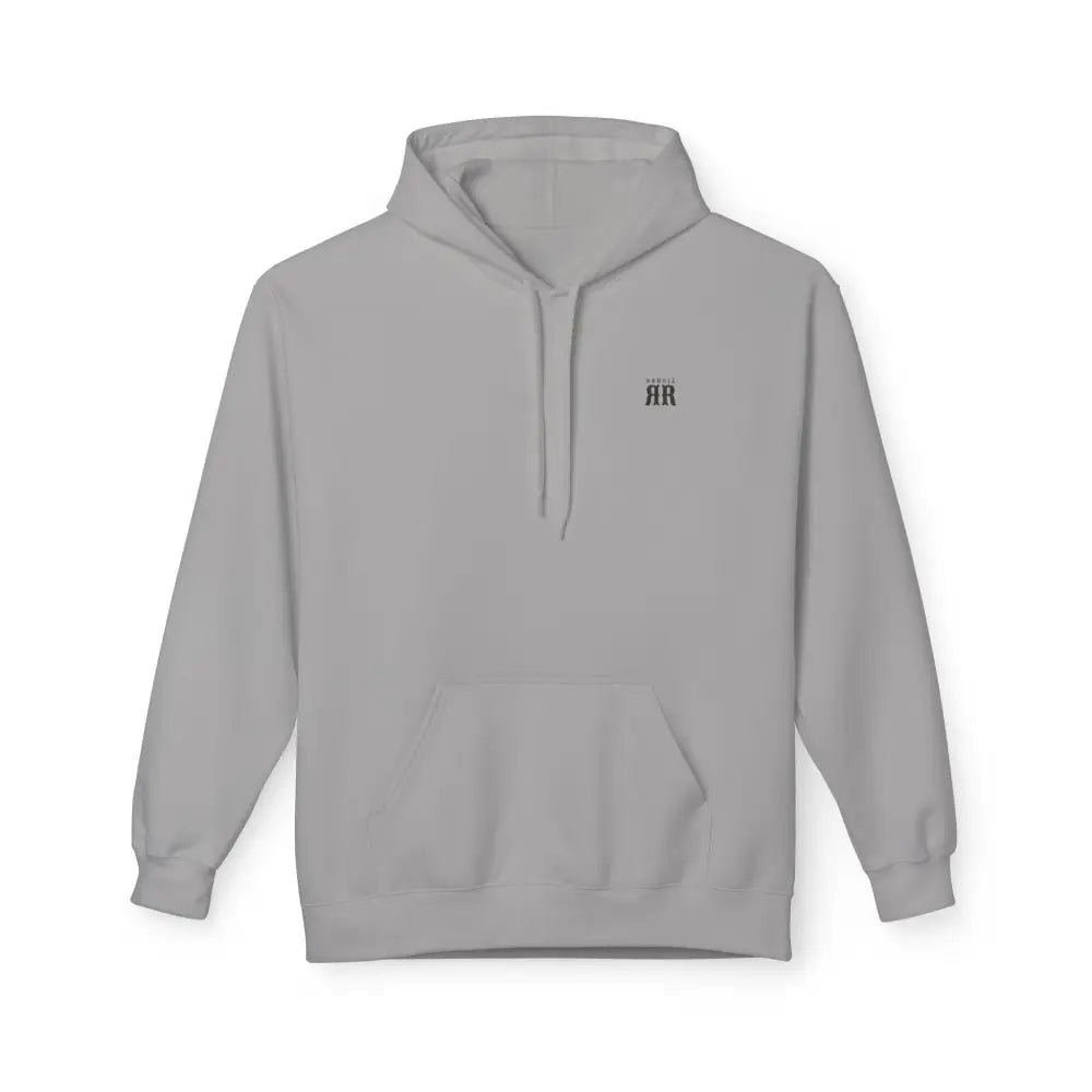 ’Double R Home Grown Strong’ Men’ Hooded Sweatshirt Back Graphic Design S / Cement Hoodie