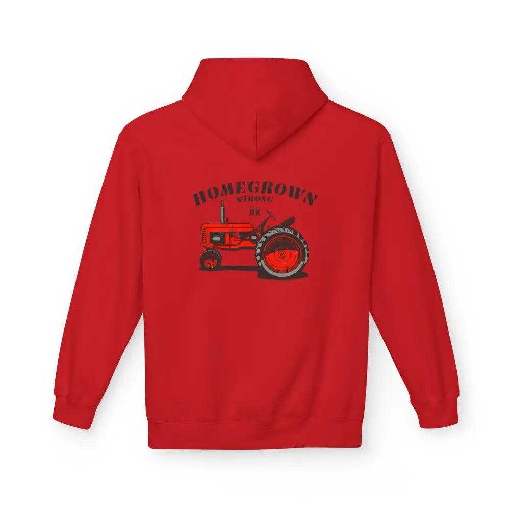 ’Double R Home Grown Strong’ Men’ Hooded Sweatshirt Back Graphic Design Hoodie