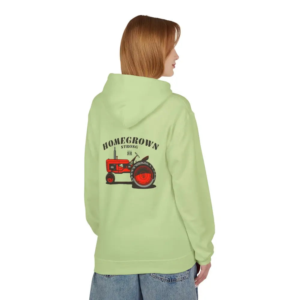 ’Double R Home Grown Strong’ Women’s Hooded Sweatshirt BACK GRAPHIC DESIGN Hoodie