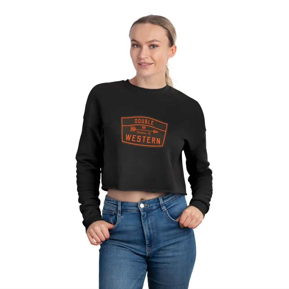 ’Double R Tetonia’ Double R Western’s Women’s Cropped Sweatshirt Sweatshirt