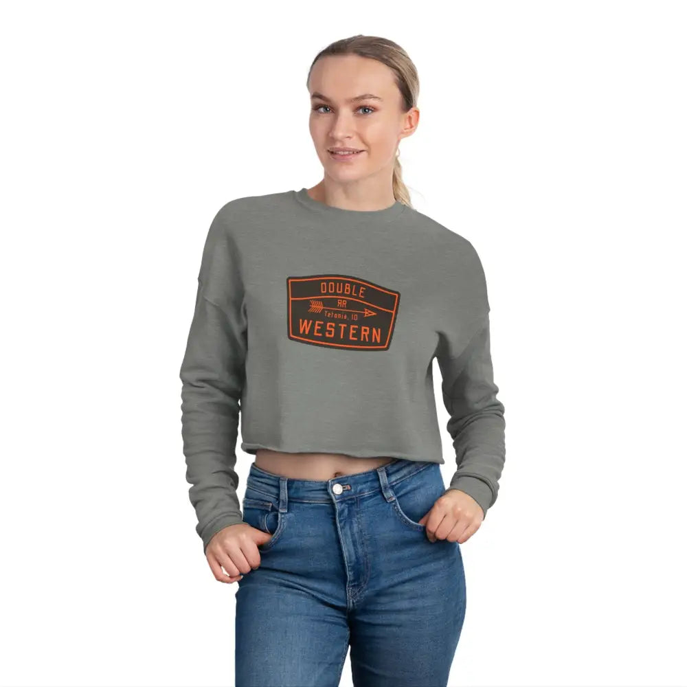 ’Double R Tetonia’ Double R Western’s Women’s Cropped Sweatshirt Sweatshirt